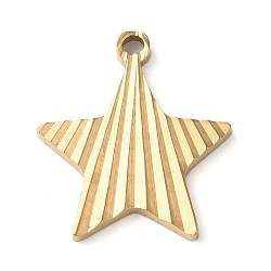 Ion Plating(IP) 304 Stainless Steel Pendants, Star Charm, Golden, 20x18x1.8mm, Hole: 1.8mm(STAS-D025-04G-01)