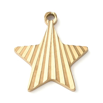 Ion Plating(IP) 304 Stainless Steel Pendants, Star Charm, Golden, 20x18x1.8mm, Hole: 1.8mm