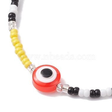 Resin Evil Eye & Glass Seed Beaded Bracelets(BJEW-MZ00050)-3