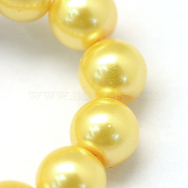 Baking Painted Pearlized Glass Pearl Round Bead Strands(HY-Q003-4mm-67)-3