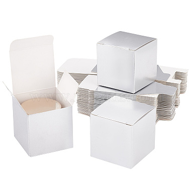 Silver Square Paper Candy Boxes