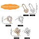 12Pcs 3 Style Brass Micro Pave Clear Cubic Zirconia Stud Earring Findings(ZIRC-SZ0002-26)-2