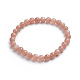 Natural Sunstone Stretch Bracelets(BJEW-E373-6mm-13)-1