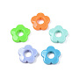 Opaque Acrylic Bead Frames, Flower, Mixed Color, 14x14.5x3.5mm, Hole: 1.4mm, about 1240pcs/500g
