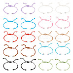 50Pcs 10 Colors Waxed Polyester Cord Bracelet Making, Mixed Color, 5-1/2~11 inch(14~28cm), 5pcs/color(AJEW-TAC00028)
