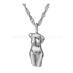 Non-Tarnish Stylish 316 Surgical Stainless Steel Female Models Pendant Necklace for Daily Wear, Suitable for Ladies, Stainless Steel Color, 17.72 inch(45cm)(YQ1408-2)
