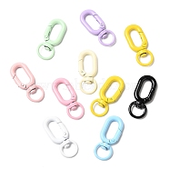 Spray Painted Alloy Swivel Lobster Claw Clasps, Swivel Snap Hook, Mixed Color, 38.5x16x5.5mm, Hole: 11x9mm, Inner Diameter: 16.5x8mm(PALLOY-P292-01)