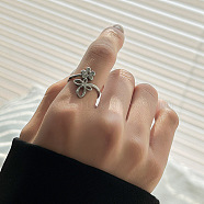 DIY fashionable stainless steel ring with non fading color, female niche high-end light luxury tagram style(PQ6554-8)