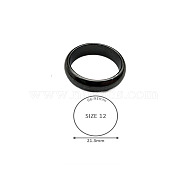 Synthetic Hematite Plain Band Rings, Inner Diameter: 21.3mm(BK4832-42)