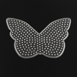 Butterfly ABC Plastic Pegboards used for 5x5mm DIY Fuse Beads, Clear, 90x125x5mm(X-DIY-Q009-40)