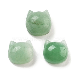 Natural Green Aventurine Beads, Cat Head Shape, 14~16.5x13~15.5x7.5~10mm, Hole: 1.2~1.6mm(G-H007-03A)