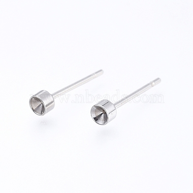 Stainless Steel Color Stainless Steel Earring Settings