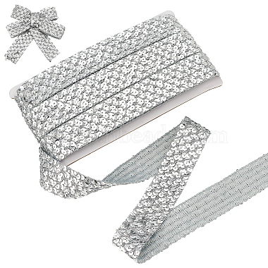 Silver Plastic Sequin Trim