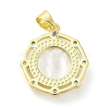 Rack Plating Brass Micro Pave Cubic Zirconia Pendants(KK-Q784-34G)-2