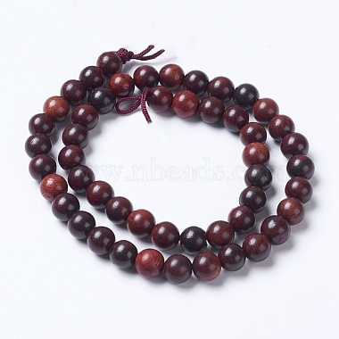 Natural Burmese Rosewood Beads Strands(WOOD-J001-03-10mm)-2