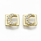 Brass Micro Pave Clear Cubic Zirconia Cabochons(KK-S061-50G-NR)-1