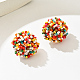 Plastic Bead Cluster Stud Earrings(GI1626-1)-1