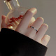 Brass Enamel Cuff Open Rings for Women(FS-WGAB57B-01)-2