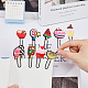 30pcs 30 style Food Theme PVC Paper Clip Bookmark(AJEW-FH0003-33)-3