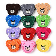 Computerized Embroidery Cloth Iron On/Sew On Patches, Costume Accessories, Appliques, Bear, Mixed Color, 45x55x1mm, about 12colors, 1color/10pcs, 120pcs/bag(AJEW-S076-020-1)