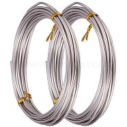 Round Aluminum Wire, Silver, 20 Gauge, 0.8mm, 6 rolls/set(AW-PH0002-08)