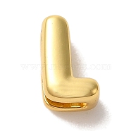 Rack Plating Brass Pendants, Letter Charms, Cadmium Free & Lead Free, Long-Lasting Plate, Real 18K Gold Plated, Letter L, 7x4x4mm, Hole: 2mm(KK-L220-001G-L)