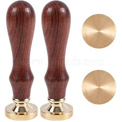 DIY Scrapbook, Brass Wax Seal Stamp and Wood Handle Sets, Golden, 89mm(AJEW-PH0017-26)