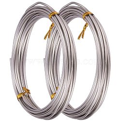 Round Aluminum Wire, Silver, 20 Gauge, 0.8mm, 6 rolls/set(AW-PH0002-08)