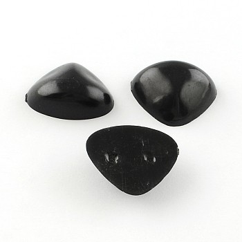 Nose Plastic Cabochons for DIY Scrapbooking Crafts, Toy Accessories, Black, 20x25x9mm