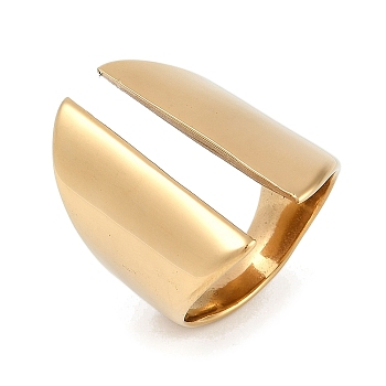 304 Stainless Steel Finger Rings, Irregularity Charm Wide Band Rings, Golden, 34mm, Inner Diameter: 20mm