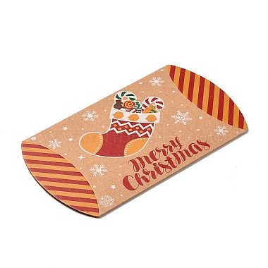 Christmas Theme Cardboard Candy Pillow Boxes(CON-G017-02D)-4