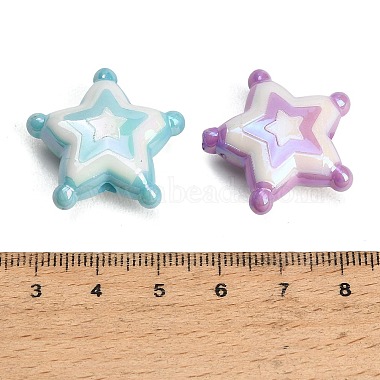 UV Plating Embossed Opaque Acrylic Beads(AC-CBAEEF4-19)-3