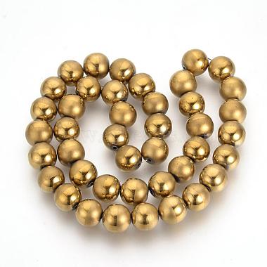 Chapelets de perles en hématite synthétique sans magnétiques(G-Q944-10mm-06)-2