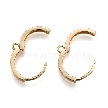 Brass Huggie Hoop Earring Findings(KK-S350-069G)-3