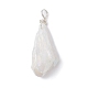 Electroplated Natural Quartz Crystal Dyed Pendants(PALLOY-JF02324-02)-3