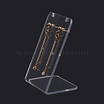 Acrylic Earring Stands Displays, L-shaped, Clear, 3.6x4.95x7cm(EDIS-F005-03B)