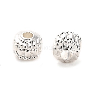 Alloy Beads, Long-Lasting Plated, Rondelle, Silver, 7.5x7mm, Hole: 2.5mm(PALLOY-A006-06S)