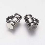 Ion Plating(IP) 304 Stainless Steel Pendants, Bag Charms, Antique Silver, 11x13x6mm, Hole: 2x6mm(STAS-J022-116AS)