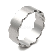 201 Stainless Steel Finger Rings, Ovel Shape Ring for Women, Stainless Steel Color, 6mm, Inner Diameter: 17mm(RJEW-G278-03P)