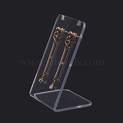 Acrylic Earring Stands Displays, L-shaped, Clear, 3.6x4.95x7cm(EDIS-F005-03B)