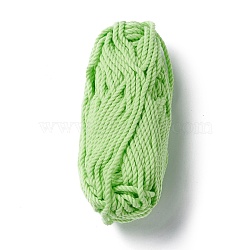 3-Ply Polyester Luminous Yarn, Glow in The Dark Yarn, for Knitting & Crochet, Lawn Green, 1/8 inch(3mm), about 27.34 Yards(25m)/Bundle(OCOR-C003-01C)