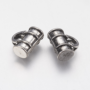 Ion Plating(IP) 304 Stainless Steel Pendants, Bag Charms, Antique Silver, 11x13x6mm, Hole: 2x6mm