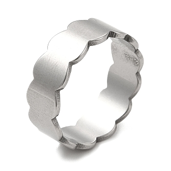 201 Stainless Steel Finger Rings, Ovel Shape Ring for Women, Stainless Steel Color, 6mm, Inner Diameter: 17mm