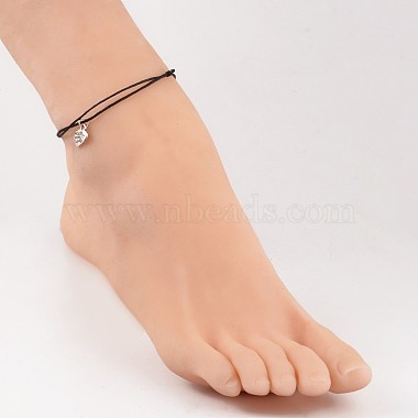 Bracelets de cheville en coton ciré tendance(AJEW-AN00121-01)-4