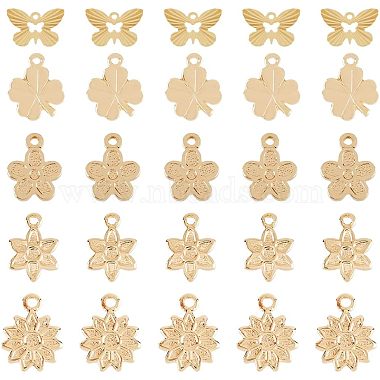 Mixed Color Mixed Shapes Brass Charms