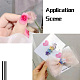 Cheriswelry 240Pcs 3 Style 3D Star & Heart & Flower/Windmill with Glitter Powder Resin Cabochons(MRMJ-CW0001-01)-8