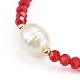 Bracelets extensibles en perles de verre rondes à facettes(BJEW-JB05986-04)-2