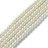 4mm White Round Glass Beads(X-HY-A002-4mm-RB001)