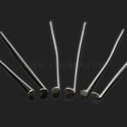 304 Stainless Steel Flat Head Pins, Stainless Steel Color, 40x0.6mm, 22 Gauge, about 5000pcs/bag, Head: 1mm(STAS-E023-0.6x40mm)