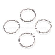 304 Stainless Steel Sleeper Earrings, Hoop Earrings, Hypoallergenic Earrings, Ring, Stainless Steel Color, 16.5x1.2mm, 17 Gauge(EJEW-L256-01D-P)